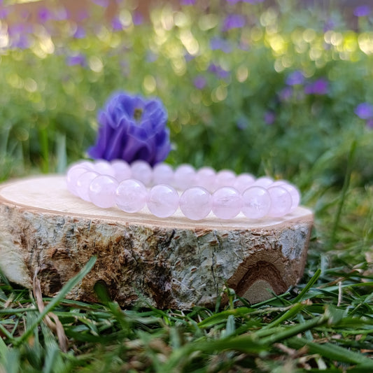 Bracelet Quartz Rose - 8mm