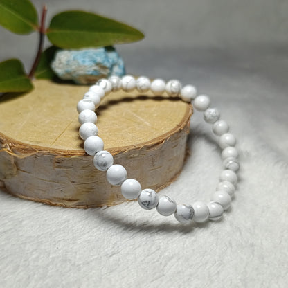 Bracelet Howlite - 6mm