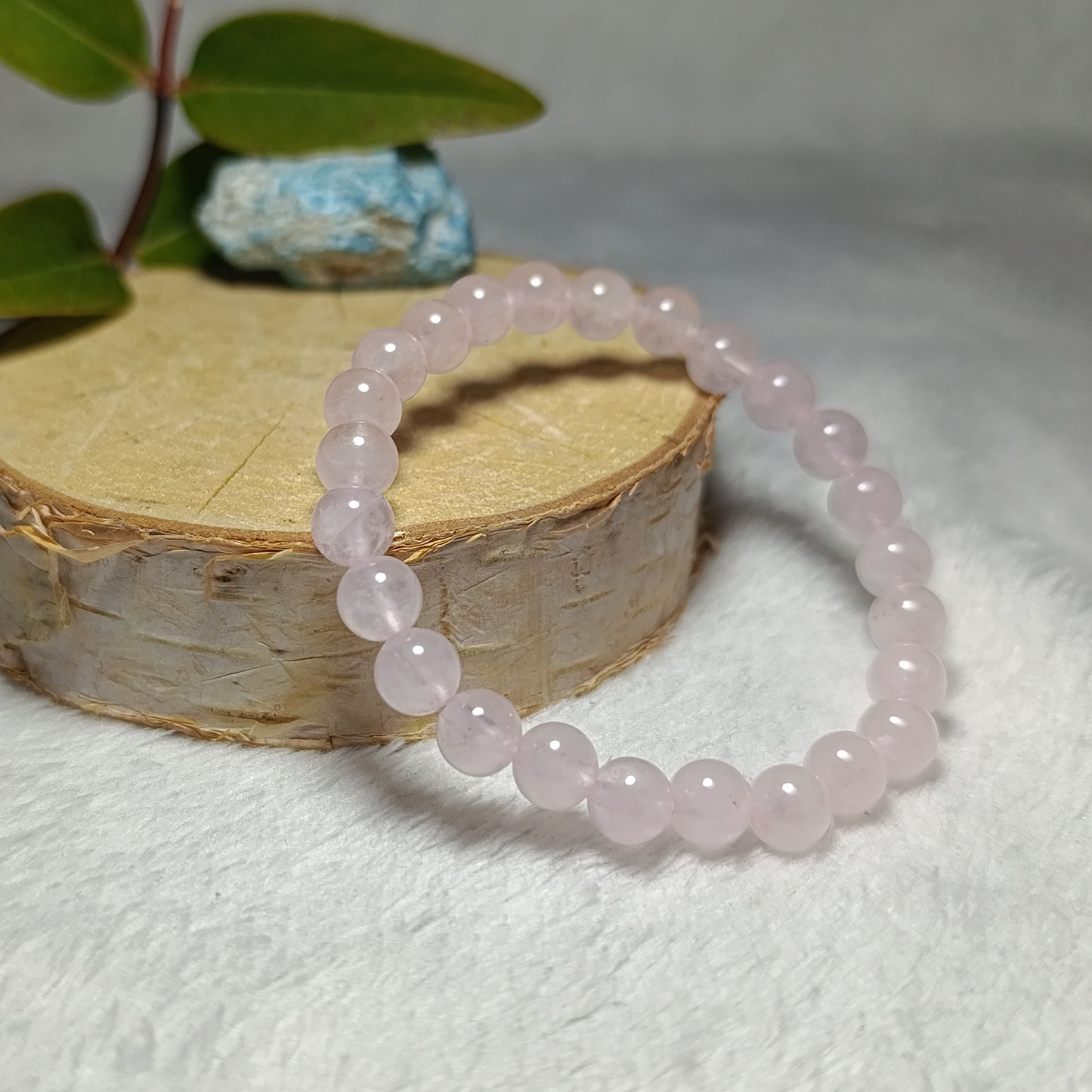 Bracelet Quartz Rose - 6mm