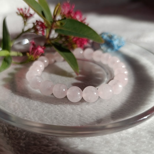 Bracelet Quartz Rose - 8mm
