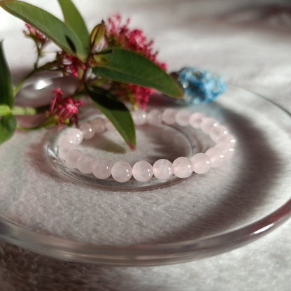 Bracelet Quartz Rose - 6mm