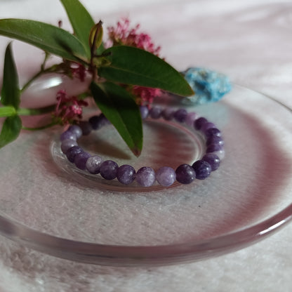Bracelet Lépidolite - 6mm