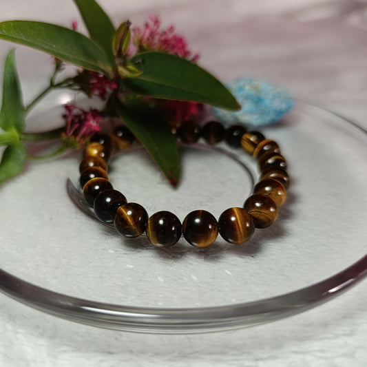 Bracelet Œil de Tigre - 8mm